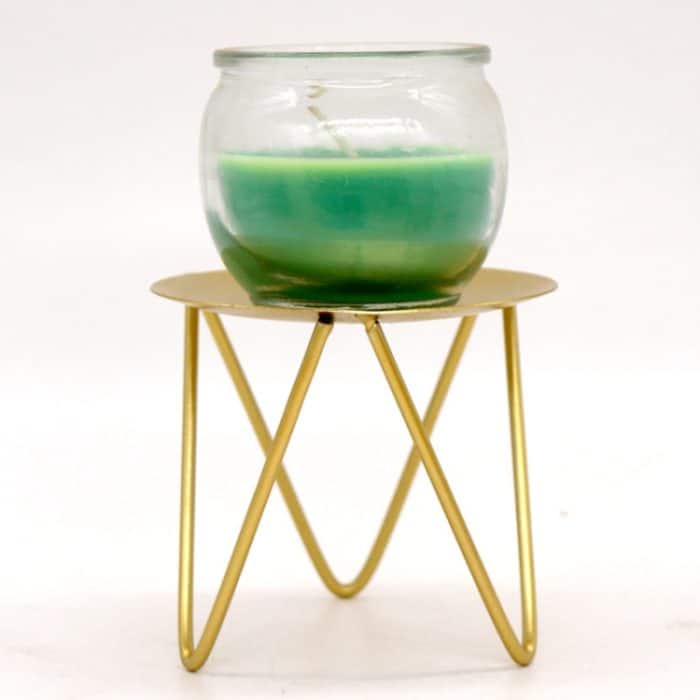 3 PCS hohle Haushaltskerzenbecher Eisenkerzenhalter luxuriöse kreative Heimdekorationen, A Gold, A Black, B Gold, B Black – Bild 5