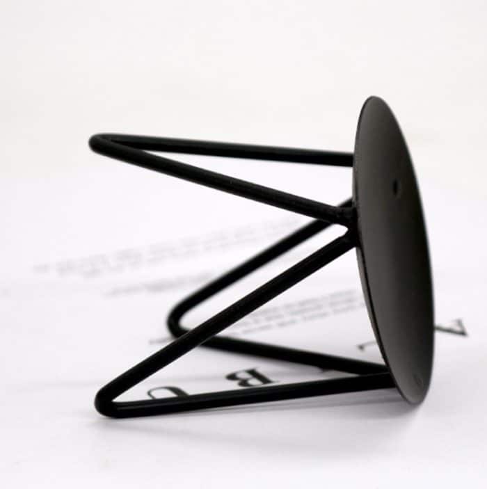 3 PCS hohle Haushaltskerzenbecher Eisenkerzenhalter luxuriöse kreative Heimdekorationen, A Gold, A Black, B Gold, B Black – Bild 3