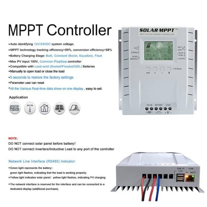 MPPT P60 60A 12V / 24V Solarladeregler mit automatischer Identifizierung – Bild 6