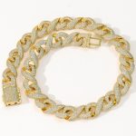 Große Hip-Hop-Halskette mit Mikroeinlagen aus Zirkon