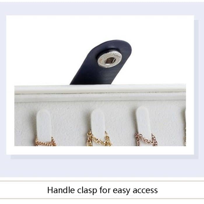 Doppelschichtige Schmuck-Aufbewahrungsbox, Ohrringe, Ring, tragbare Flanell-Schmuckschatulle – Bild 6