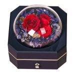 Achteckige Geschenkbox mit einer Schublade, ewige Blumen-Schmuckschatulle – Bild 7
