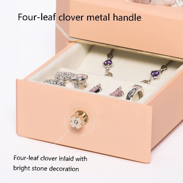 Achteckige Geschenkbox mit einer Schublade, ewige Blumen-Schmuckschatulle – Bild 3