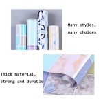 2 Stück Küchen-Anti-Rauch-Fliesen-Wandaufkleber, Herd-Tapete, Happy Every Day, Purple Vine, Blossoming Flowers, Blue Ans White Porcelain – Bild 4