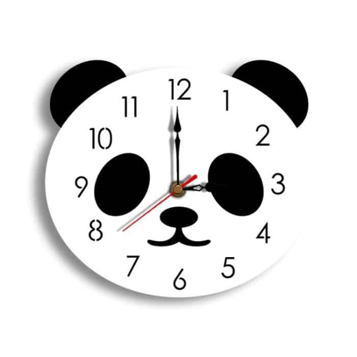 Cartoon Wanduhr Acryluhr Panda Simple Home Wanduhr – Bild 1