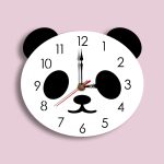 Cartoon Wanduhr Acryluhr Panda Simple Home Wanduhr – Bild 2
