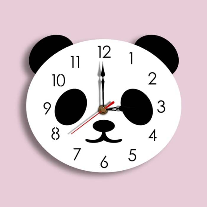 Cartoon Wanduhr Acryluhr Panda Simple Home Wanduhr – Bild 2
