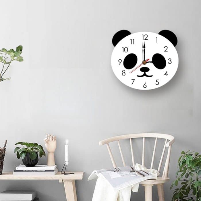 Cartoon Wanduhr Acryluhr Panda Simple Home Wanduhr – Bild 6