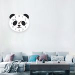 Cartoon Wanduhr Acryluhr Panda Simple Home Wanduhr – Bild 7