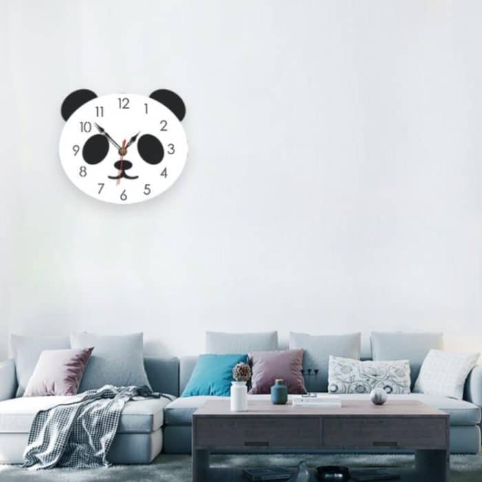 Cartoon Wanduhr Acryluhr Panda Simple Home Wanduhr – Bild 7