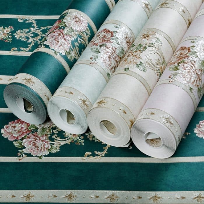 Moderne minimalistische 3D-Stereo-Blumen-selbstklebende Tapete, Schlafzimmer, Wohnzimmer, TV-Hintergrund, Wand, breite Streifen-Tapete, 0.53x3m – Bild 2