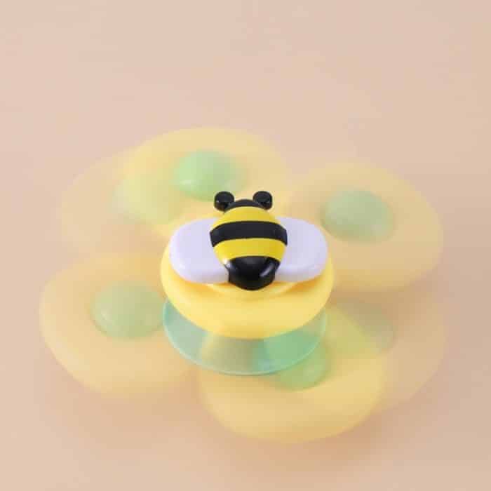 3-in-1-Fingerspitzen-Spinner-Babyrassel Dreifarbiger Insektensauger Drehen und drehen Sie lustiges Baby-Badespielzeug – Bild 4