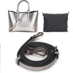 L5032 Große Kapazität Messenger Frauen Tasche Rindsleder Pendler Tote Schulter Tasche, Red Wine, Blue, Charcoal Black, Bronze, Silver – Bild 13