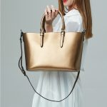 L5032 Große Kapazität Messenger Frauen Tasche Rindsleder Pendler Tote Schulter Tasche, Red Wine, Blue, Charcoal Black, Bronze, Silver – Bild 16