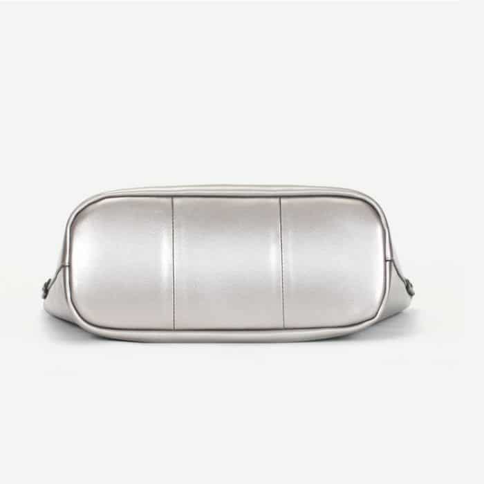 L5032 Große Kapazität Messenger Frauen Tasche Rindsleder Pendler Tote Schulter Tasche, Red Wine, Blue, Charcoal Black, Bronze, Silver – Bild 4