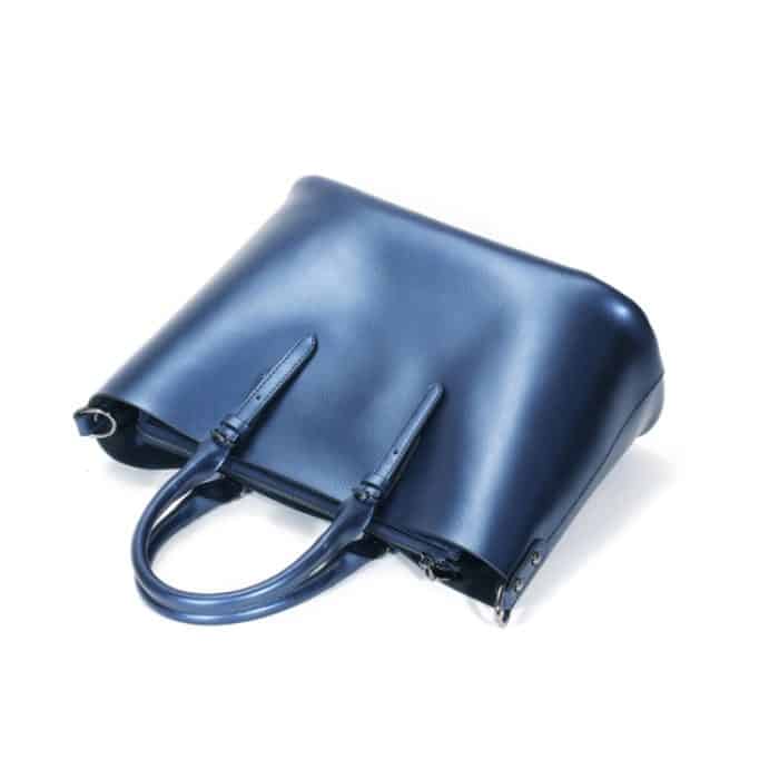 L5032 Große Kapazität Messenger Frauen Tasche Rindsleder Pendler Tote Schulter Tasche, Red Wine, Blue, Charcoal Black, Bronze, Silver – Bild 7