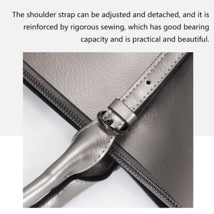 L5032 Große Kapazität Messenger Frauen Tasche Rindsleder Pendler Tote Schulter Tasche, Red Wine, Blue, Charcoal Black, Bronze, Silver – Bild 9