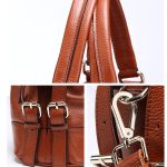 2P1006 Damen-Umhängetasche aus Leder mit einer Schulter, Royal Blue (S), Lake Blue  (S), Orange  (S), Beige  (S), Black (S), Brown  (S), Black (L), Lake Blue (L), Orange (L), Brown (L), Royal Blue (L) – Bild 6