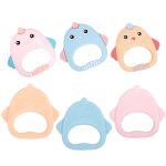 MJYJ019 2 PCS Silikon Baby Beißring Kinder Molar Stick Spielzeug, Pink, Blue, Orange, Small Fish-Blue, Small Fish-Pink, Small Fish-Green, Fox-Blue, Fox-Pink, Fox-Green, Monkey-Pink, Monkey-Orange, Monkey-Coffee, Kitten-Coffee, Kitten-Blue, Kitten-Pink – Bild 10