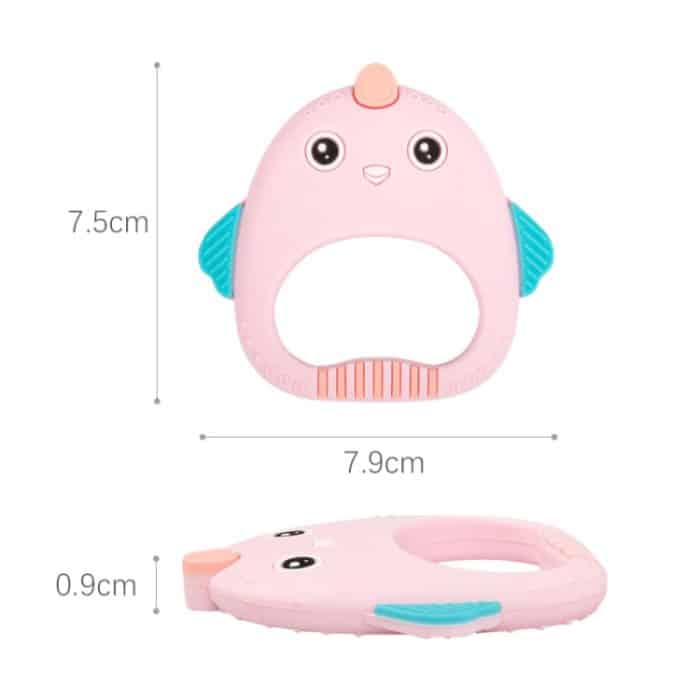 MJYJ019 2 PCS Silikon Baby Beißring Kinder Molar Stick Spielzeug, Pink, Blue, Orange, Small Fish-Blue, Small Fish-Pink, Small Fish-Green, Fox-Blue, Fox-Pink, Fox-Green, Monkey-Pink, Monkey-Orange, Monkey-Coffee, Kitten-Coffee, Kitten-Blue, Kitten-Pink – Bild 3