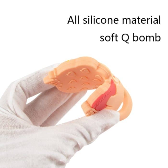 MJYJ019 2 PCS Silikon Baby Beißring Kinder Molar Stick Spielzeug, Pink, Blue, Orange, Small Fish-Blue, Small Fish-Pink, Small Fish-Green, Fox-Blue, Fox-Pink, Fox-Green, Monkey-Pink, Monkey-Orange, Monkey-Coffee, Kitten-Coffee, Kitten-Blue, Kitten-Pink – Bild 5