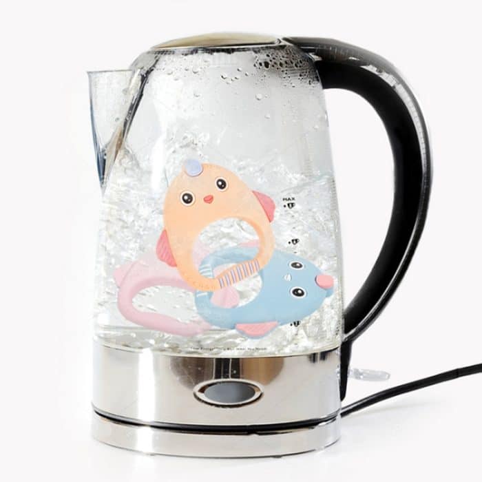 MJYJ019 2 PCS Silikon Baby Beißring Kinder Molar Stick Spielzeug, Pink, Blue, Orange, Small Fish-Blue, Small Fish-Pink, Small Fish-Green, Fox-Blue, Fox-Pink, Fox-Green, Monkey-Pink, Monkey-Orange, Monkey-Coffee, Kitten-Coffee, Kitten-Blue, Kitten-Pink – Bild 6