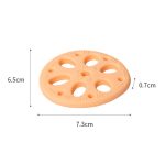 M010093 4 PCS Silikon Lotus Wurzel Tabletten Baby Beruhigende Beißring Kinder Molaren Spielzeug Mütter Und Kind Liefert, Pink, Yellow, Blue, Beige, Pink With Lanyard, Yellow With Lanyard, Blue With Lanyard, Beige With Lanyard – Bild 2