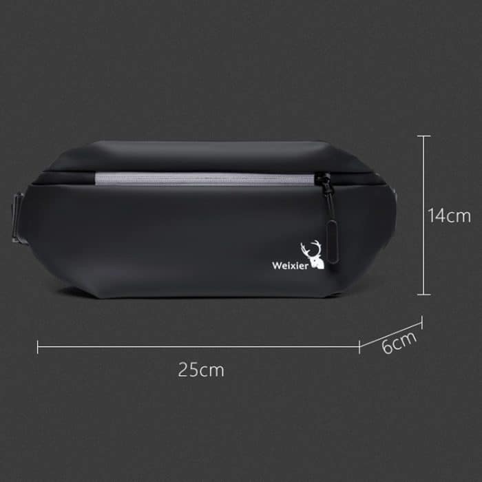 WEIXIER 9563 Herren Outdoor Messenger Bag Multifunktionale PU-Gürteltasche mit großem Fassungsvermögen – Bild 3