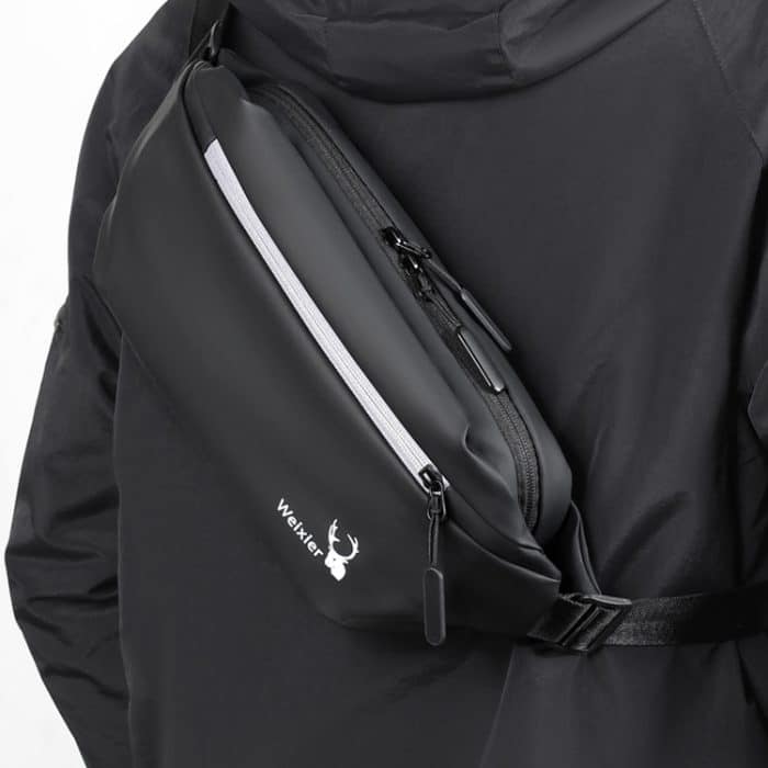 WEIXIER 9563 Herren Outdoor Messenger Bag Multifunktionale PU-Gürteltasche mit großem Fassungsvermögen – Bild 7