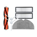 Kehrroboter-Zubehör für Xiaomi Mijia 1C, Spezifikation:, 7 in 1, 2 Side Brush Black, Wipes, 1 Pair Walking Wheel