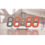 6609 3D-Stereo-LED-Wecker Wohnzimmer 3D-Wanduhr, White, Red, Green, Blue, Orange, Pink, Black Frame White Light, Black Frame Blue Light, Black Frame Orange Light, Black Frame Pink Light, Black Frame Green Light, Black Frame Red Light – Bild 8