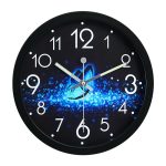 1207B Romantische LED Radical Hängeuhr Wohnzimmer Metall Nachtlicht Wanduhr, Dance Butterfly, Snow Christmas, Whale, Colorful Christmas