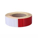 Rote und weiße Auto-Reflexfolie, jährliche Inspektion der Karosserieaufkleber, reflektierende Barlichter, A Roll, Single Chip (100 PCS)
