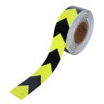 2 Stück fluoreszierender gelb-schwarzer Pfeil-LKW-Schild-Aufkleber, Korridor, reflektierende Bodenaufkleber, 5cm x 20m, 7.5cm x 20m – Bild 5