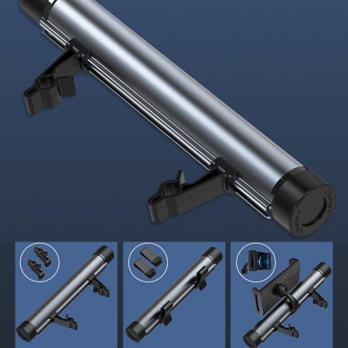 Auto-Aufbewahrung, Müllsack-Halterung, Auto-Handy-Tablet-Rückkissenhalter, With Phone Holder Gray, With Phone Holder Black – Bild 4