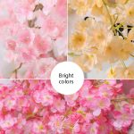 2 Stück Simulation Sakura Rattan Kunststoff dekorative Blumenrebe, 135 Flowers Champagne, 135 Flowers Light Pink, 135 Flowers Deep Pink, 135 Flowers White, 256 Flowers Light Pink, 256 Flowers Deep Pink, 256 Flowers White – Bild 3