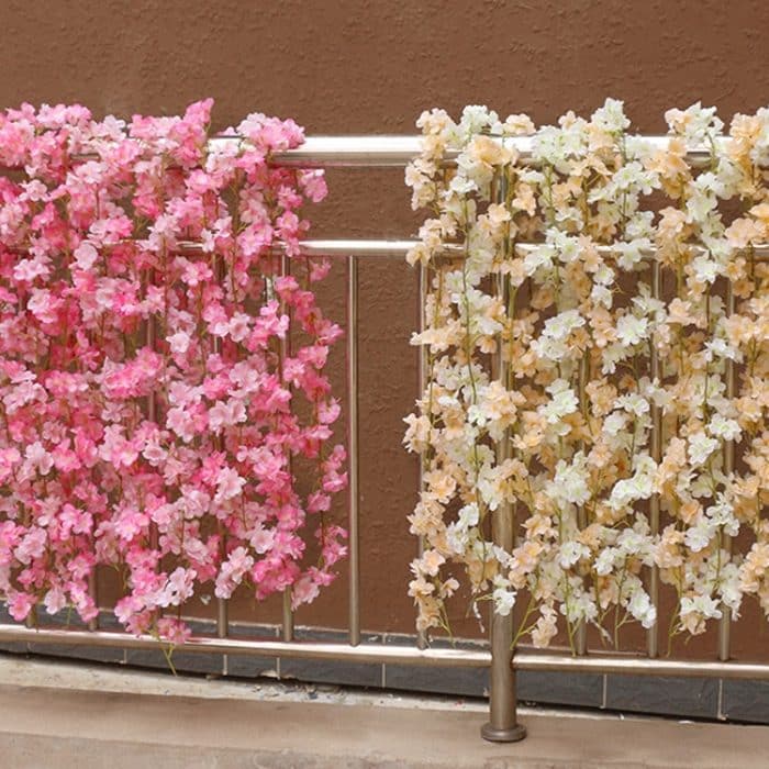 2 Stück Simulation Sakura Rattan Kunststoff dekorative Blumenrebe, 135 Flowers Champagne, 135 Flowers Light Pink, 135 Flowers Deep Pink, 135 Flowers White, 256 Flowers Light Pink, 256 Flowers Deep Pink, 256 Flowers White – Bild 6