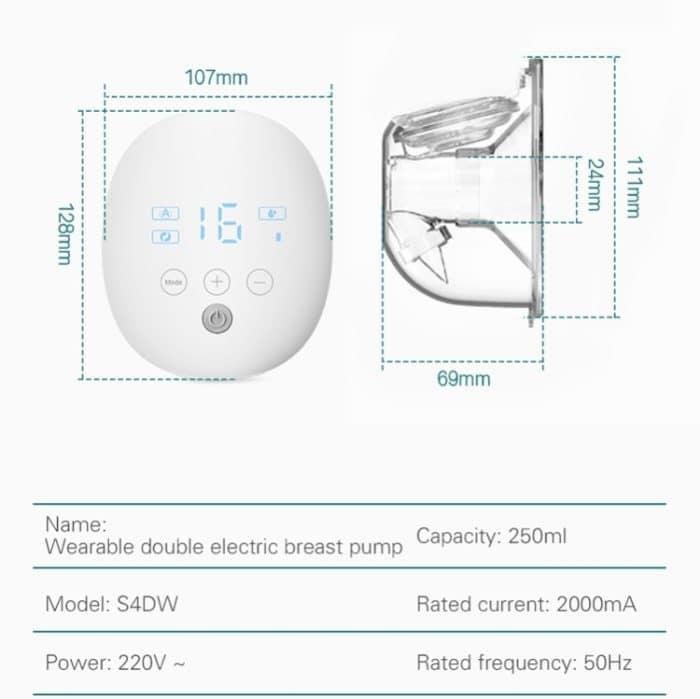 Tragbare automatische Milchpumpenmassage, freihändig, unsichtbar, kabellos, große Saugmilchpumpe, S4DW - English, S9 - English - Gray, S9 - English - Pink, S9 - English - Green, S10 - English - Gray, S10 - English - White Blue, S12 - English - White... – Bild 3