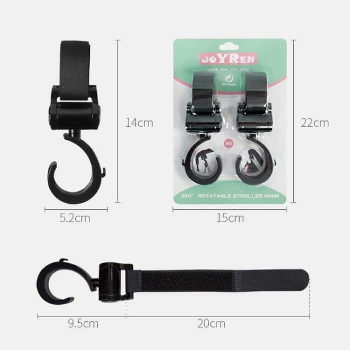JOYREN 2 Sets Kinderwagen rutschfeste und langlebige Haken, 2 Sets Stroller Hook – Bild 3