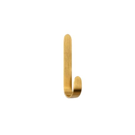 4 Stück Messing goldfarben gebürsteter Haken stanzfreier Metall-Aufhängehaken, Spezifikation:, Small, Large