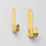 4 Stück Messing goldfarben gebürsteter Haken stanzfreier Metall-Aufhängehaken, Spezifikation:, Small, Large – Bild 2