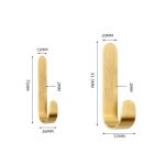 4 Stück Messing goldfarben gebürsteter Haken stanzfreier Metall-Aufhängehaken, Spezifikation:, Small, Large – Bild 3