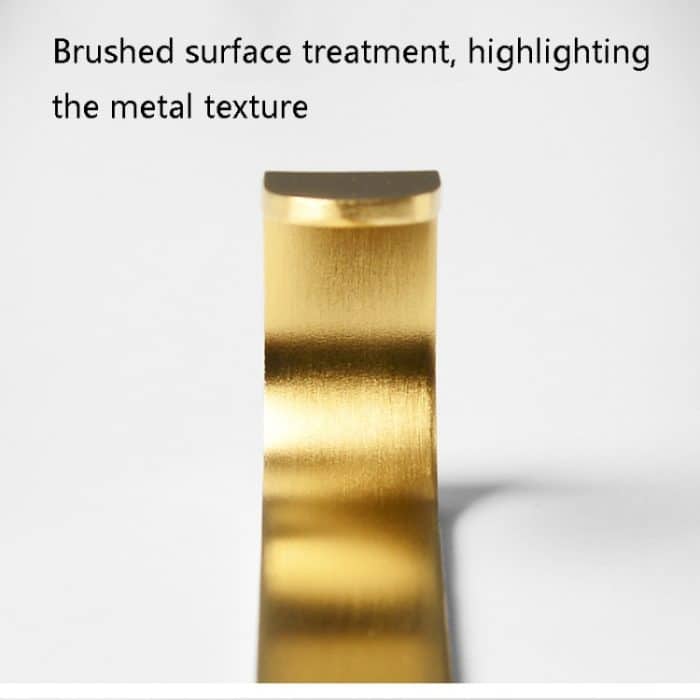 4 Stück Messing goldfarben gebürsteter Haken stanzfreier Metall-Aufhängehaken, Spezifikation:, Small, Large – Bild 4