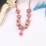 SL122 Damen-Accessoire-Armband aus Roségold mit Perlen, Größe: – Bild 5