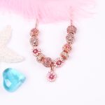 SL122 Damen-Accessoire-Armband aus Roségold mit Perlen, Größe: – Bild 6