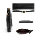 Diagonale One-Shoulder-Handy-Geldbörse für Damen, Red, Navy Blue, Black, Ink, Lake Blue, Khaki, Jujube Red, Orange, Brown – Bild 2