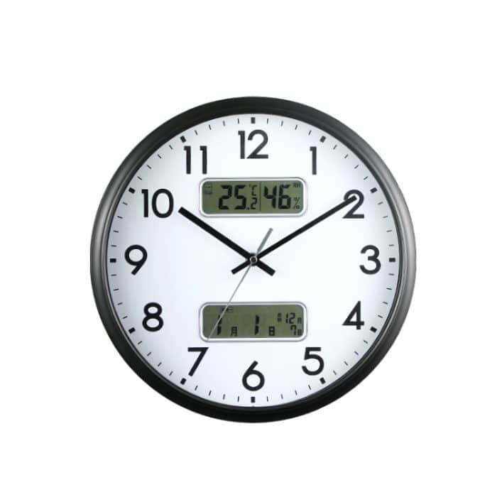 TBD0572618401A.jpg 13-Zoll-Dual-Screen-LED-Display-Wanduhr Wohnzimmertemperatur- und Luftfeuchtigkeitskalender Multifunktionsuhr, Dual-screen LED Display Wall Clock – Bild 1