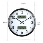 13-Zoll-Dual-Screen-LED-Display-Wanduhr Wohnzimmertemperatur- und Luftfeuchtigkeitskalender Multifunktionsuhr, Dual-screen LED Display Wall Clock – Bild 3