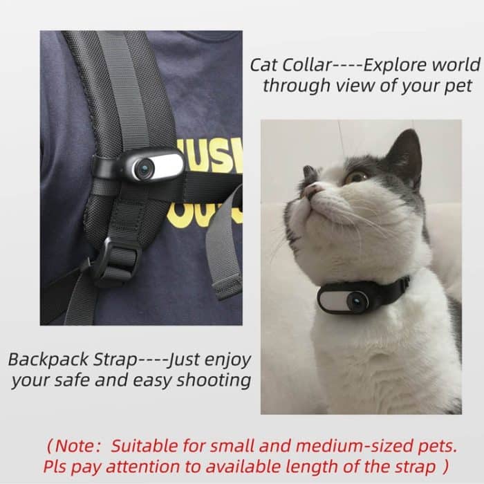 Sunnylife IST-Q9335 Kameragurt Silikon Schutzhülle Armband Handfläche Rucksack Fahrradgurt Katzenhalsband für Insta360 GO2, For Insta360 GO2 – Bild 5