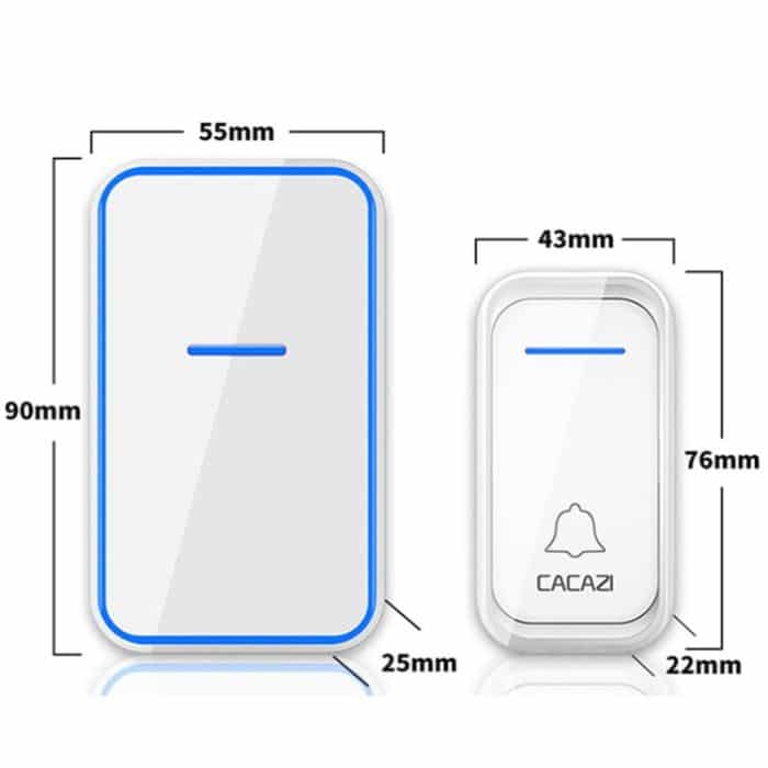 CACAZI Home Smart Digitale Drahtlose Türklingel Fernbedienung Elektronische Türklingel Ältere Pager, US Plug, EU Plug – Bild 3